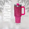 40oz Rhinestone Tumbler Stainless Steel Straw Women Cup Shiny Diamond Travel Car Thermoses Coffee Mug Water Bottle Drinkware 2
