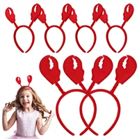 6 Pcs Lobster Party Decorations The Crab Birthday Makeup Headband Hair Toppers Women Accessories Child 1