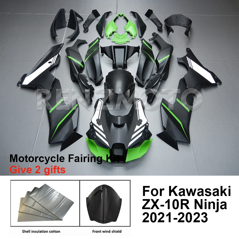 

For Kawasaki ZX10R Ninja 2021-2023 Fairing Motorcycle Set Body Kit Decoration Plastic Guard Plate Accessories Shell K1022-102a