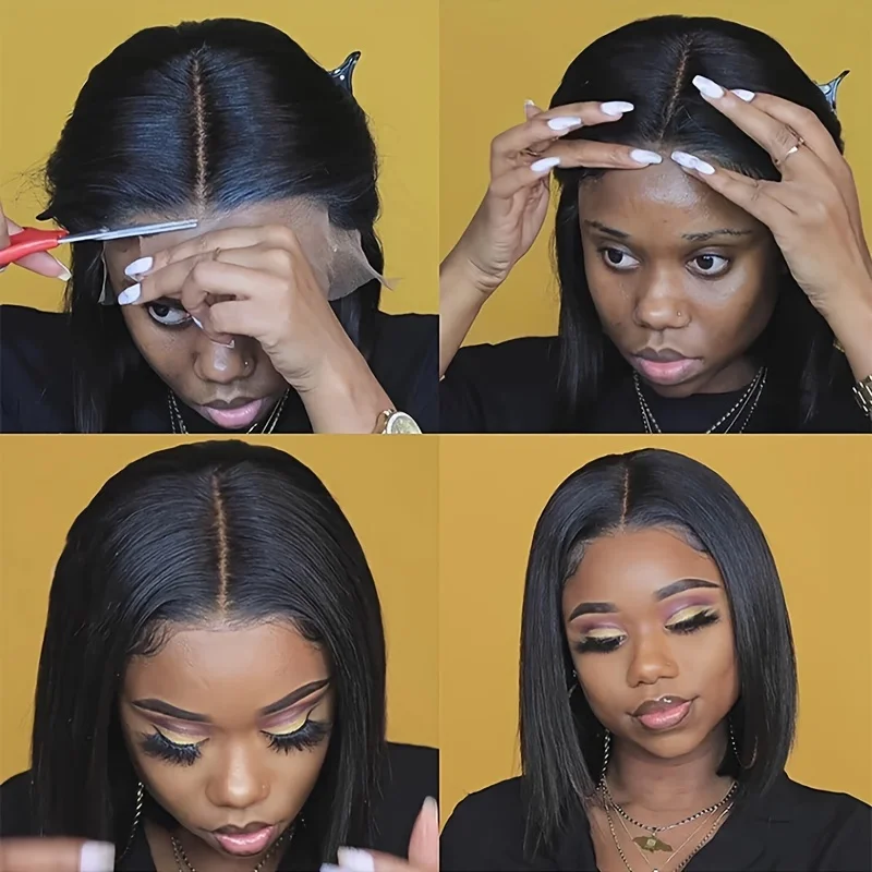 13x4 Lace Frontal Closure Straight Lace Closure Human Hair Transparent Ear to Ear Frontal Extensions for Women