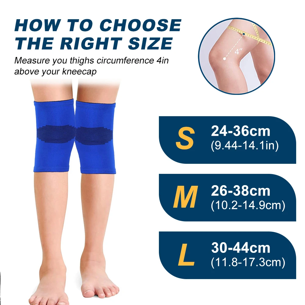 Kids Knee Compression Sleeve, Kids Knee Brace Children Support, Child Pads for Basketball,Volleyball,Sports,Gymnastics