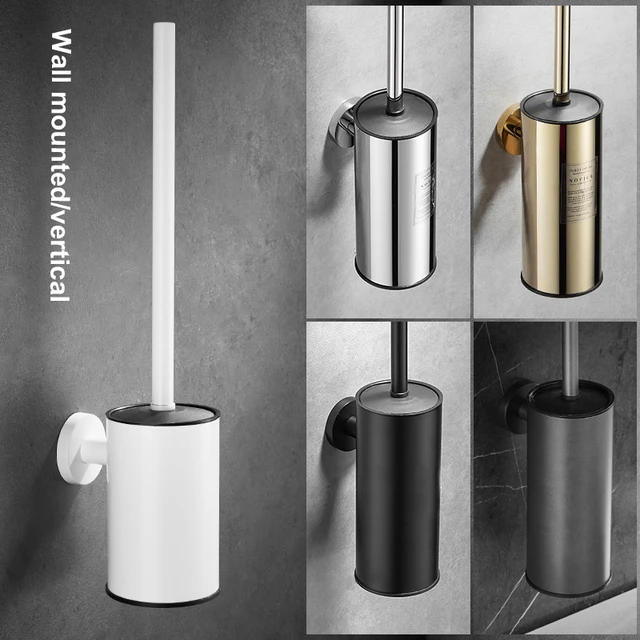 Golden แปรงห้องน้ํา Wall Mount ในครัวเรือน WC เครื่องมือทําความสะอาดสแตนเลสอุปกรณ์ห้องน้ํา FR06 1