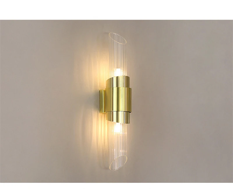 Description Picture 6 of itemNordic LED Wall Lamp Modern Light Luxury Gold Wall Light Glass Lampshade Sconces Indoor Lighting Room Decor For Bedroom Bedside