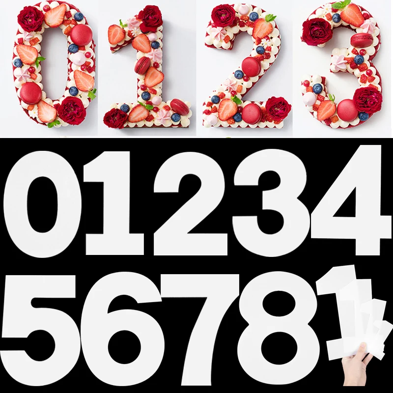 4/6/8/10inch 0-8 Number Muffin Cake Mold 18th 30th 40th Birthday Anniversary Party Pastry Cake Decor For Home DIY Baking Tools