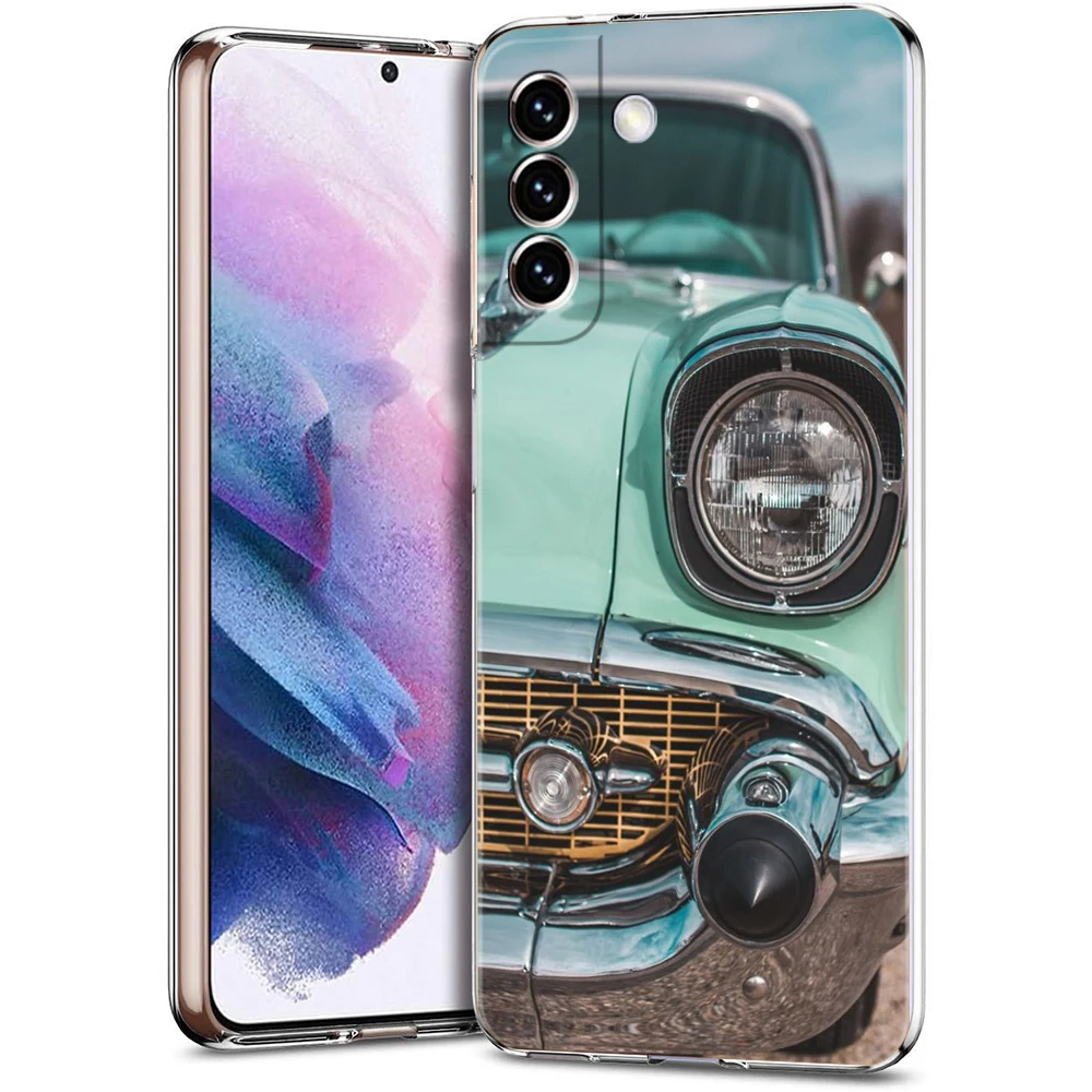 Classic Vintage Retro Car Design Soft Clear Phone Case
