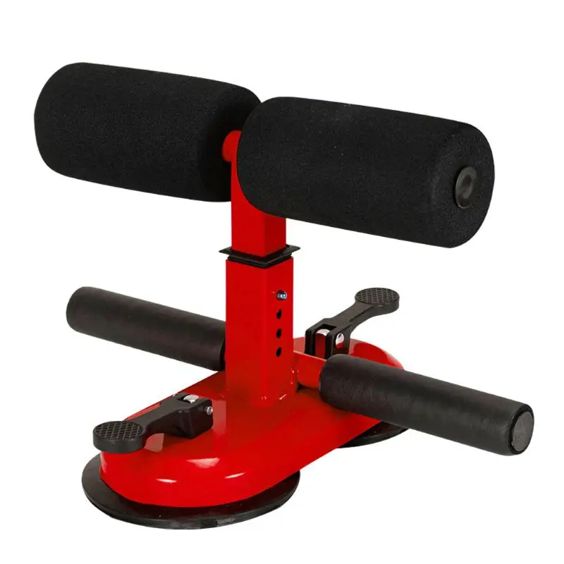 Abdominal Fitness Equipment Sit Up Equipment Bar Portable Adjustable Sit-up Floor Bar Self-Suction Training Equipment with 2 Suction Cups and 4