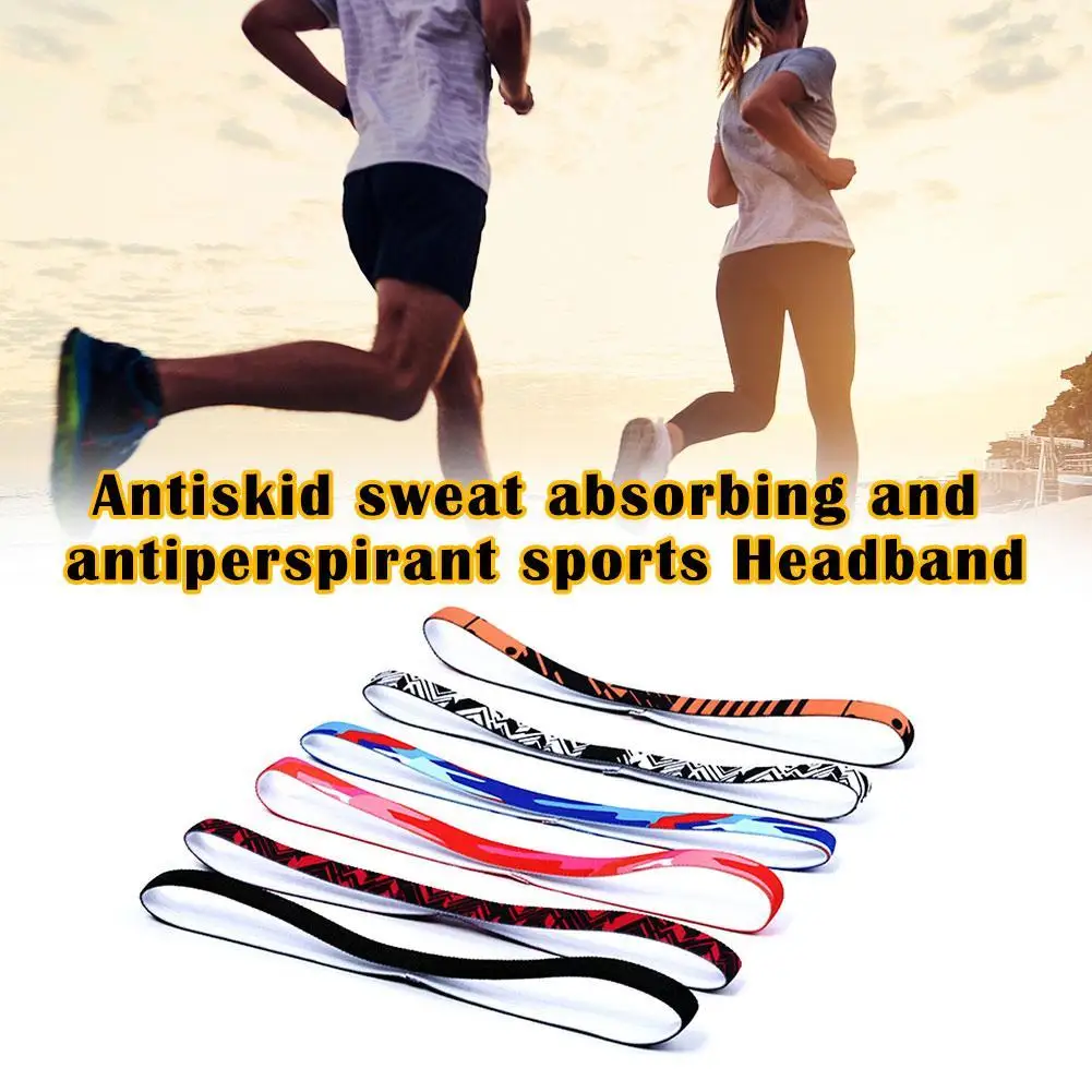 Sports Hair Band, Sports Sweatband, Yoga Hair Accessories-Unisex Sports Non-Slip Silicone Strip Sweat Guide Elastic Headbands