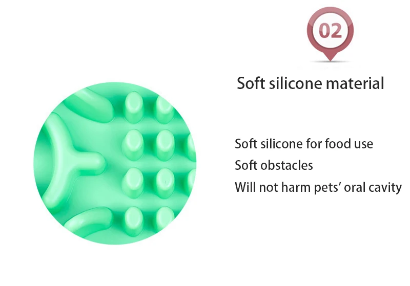 Pet Slow Food Bowl Silicone Bone-Shaped Anti-Skid Dog - PeticaDeals