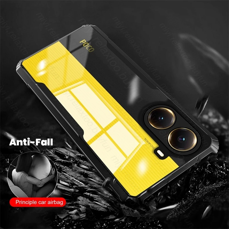 Transparent Acrylic Shockproof Case with Magnet Ring Stand