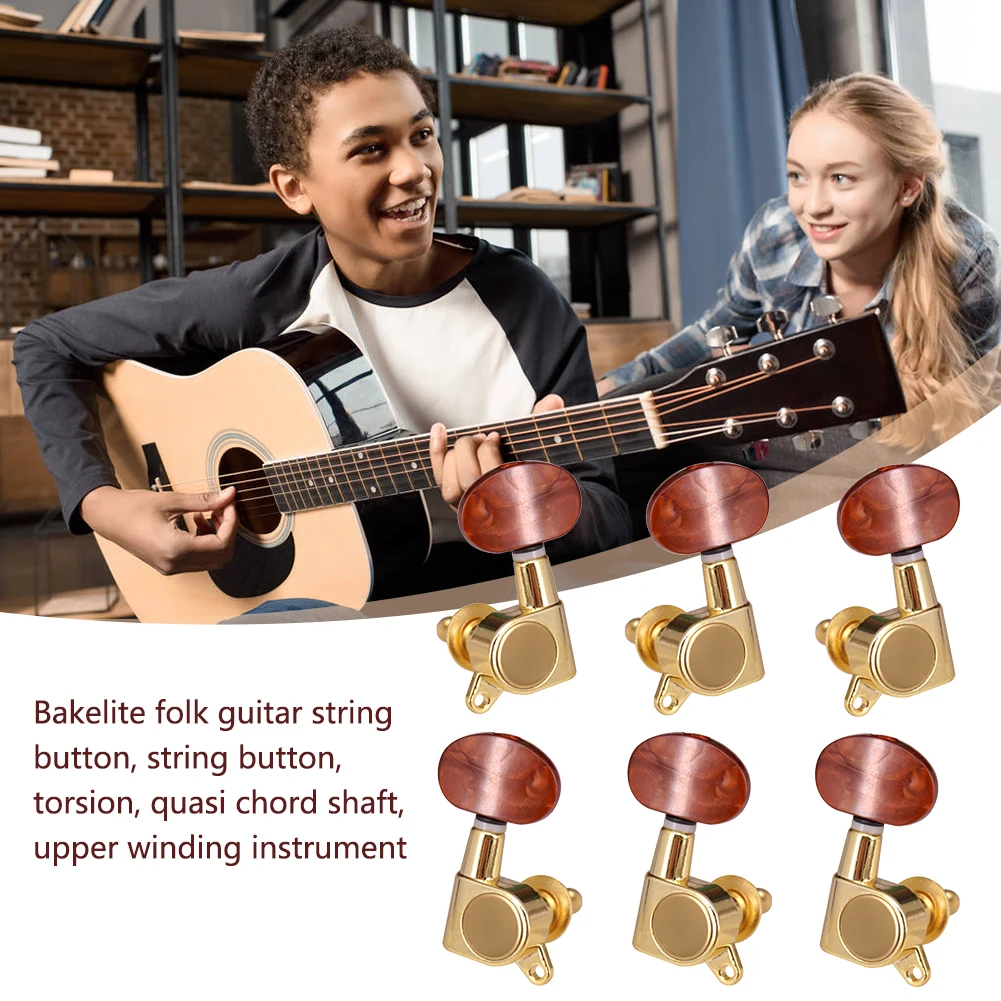 Guitar String Tuning Pegs Tuner Machine Heads 6pcs for Electric Acoustic Guitar guitar tuner