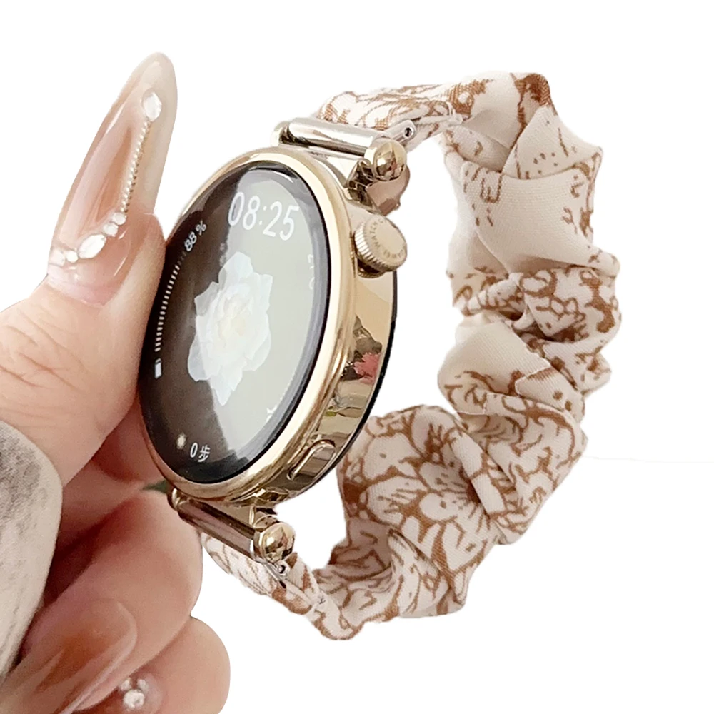 Stylish Stretch Fabric Scrunchies Watch Band - Quick Release Wristband