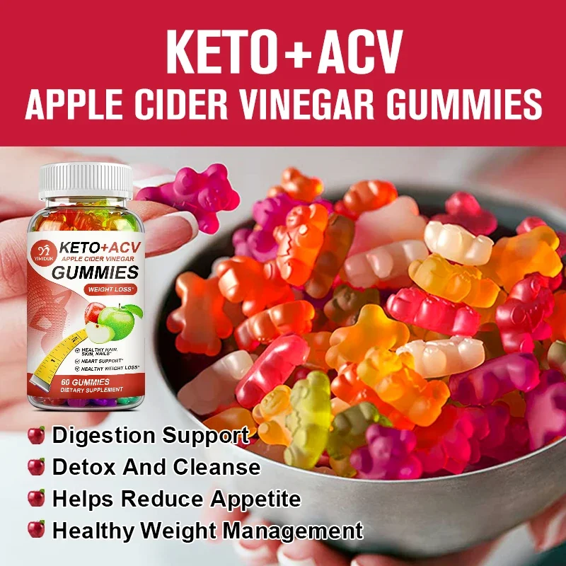 High Concentration Malic Acid Keto Apple Cider Vinegar Gummies BHB Keep Fitness Weight Management Product Ketone Diet