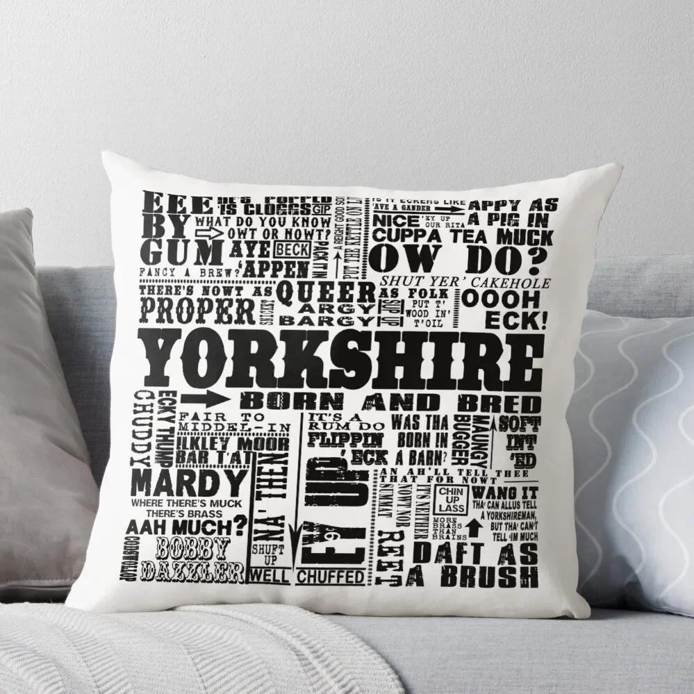 

YORKSHIRE SAYINGS Throw Pillow Sofa Decorative Covers Luxury Sofa Cushions