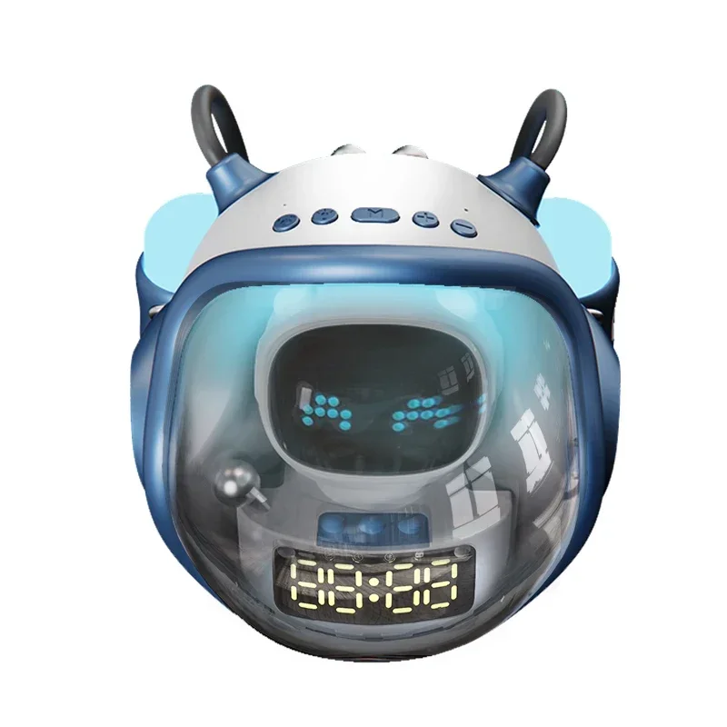 Astronaut Spaceship Wireless Bluetooth Speaker AI Interactive with RGB Light Alarm Clock Night Creative Gifts
