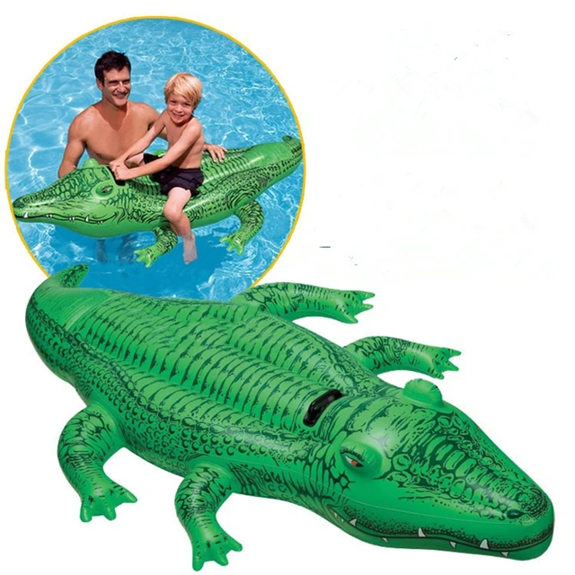 Adults Kid Water Party Toys Inflatable Alligator Seat Ride Swimming Ring Crocodile  Float Pool for Beach Party Water Amusement - AliExpress