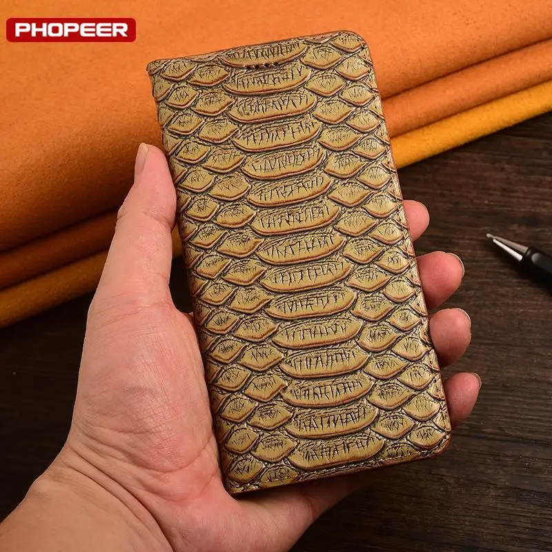 Elegant Genuine Leather Flip Wallet Phone Case - Premium Ultra Cover