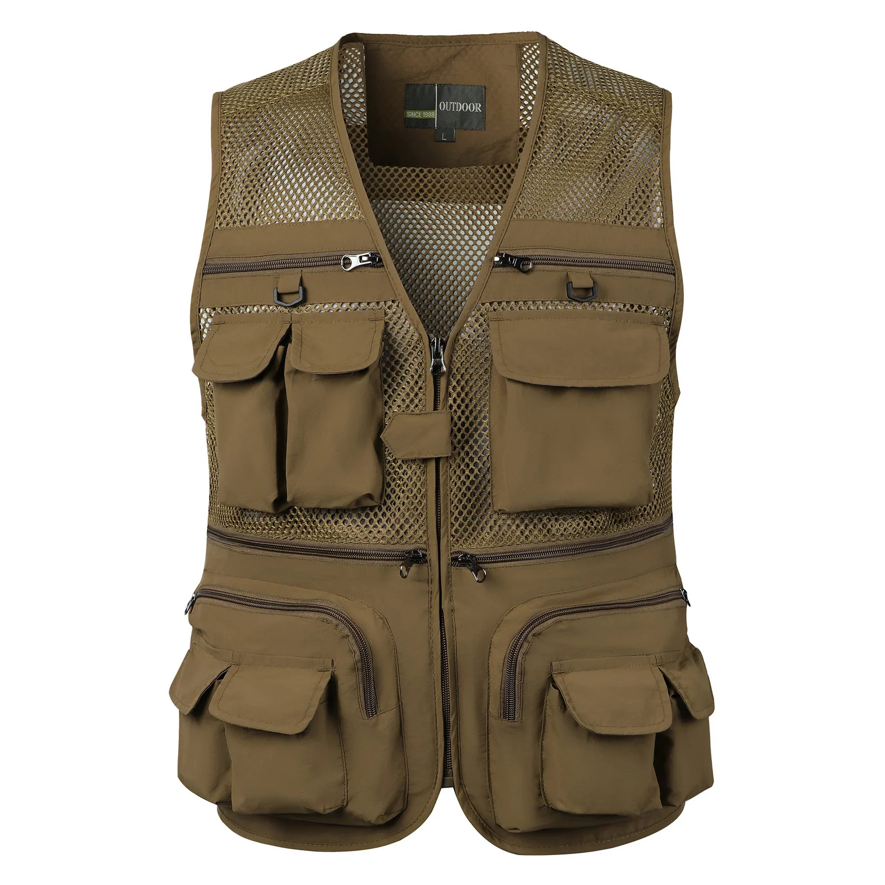 Gilet Da Uomo Tactical Webbed Gear Coat Summer Fotografo Gilet Tool Molte Tasche Mesh Work Giacca Senza Maniche Maschile
