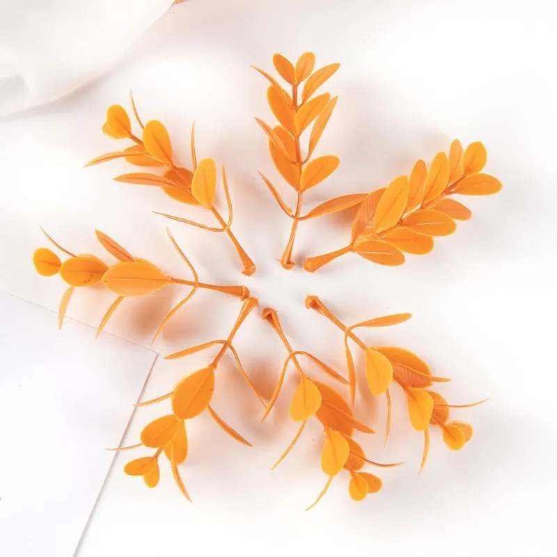 Description Picture 5 of item50Pcs Artificial Plant Leaves Christmas Party Home Wedding Background Wall Decoration Accessories Diy Cake Candy Box Scrapbook