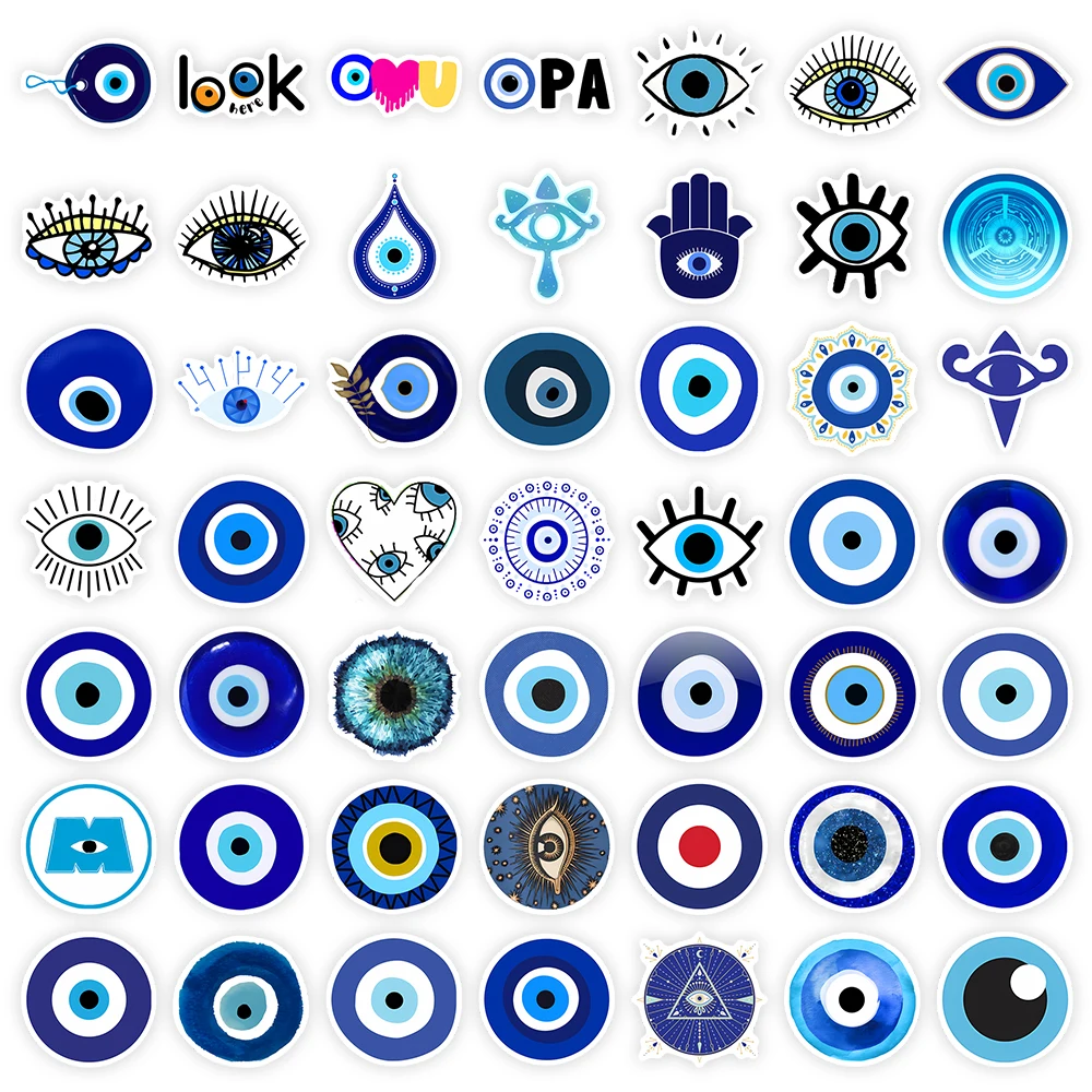 Aesthetic Devil Eye Stickers Art DIY Kids Toys Gift Decorative Decal for Phone Laptop Scrapbook Luggage Bottles Waterproof