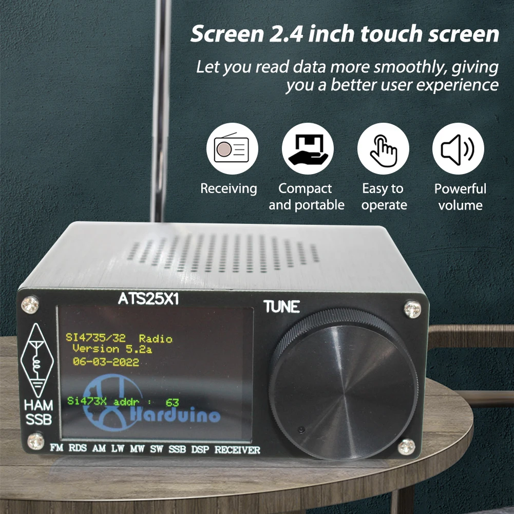 

ATS-25X1 Si4732 Full Band Radio FM LW MW SW SSB Receiver 2.4inch Touch Screen Portable Recargable Radio