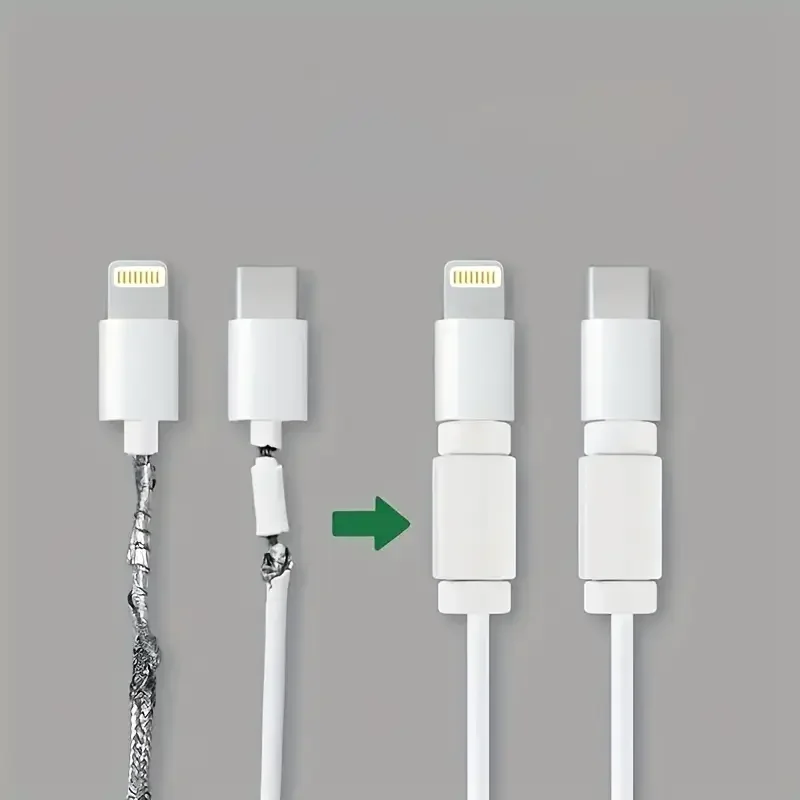 Heavy-Duty Cable Protector Set - Pack of 8, Prevents Breaks & Scratches