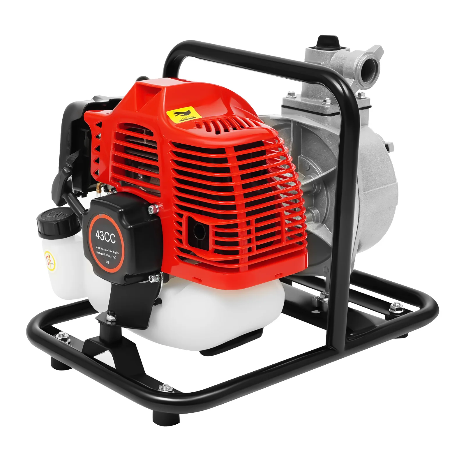 43CC 2-Takt Benzinmotor Wasserpumpe, 1,7 PS 1 Zoll Halb-Schmutzwasser-Transferpumpe für Entwässerung, Bewässerung, Landschaftsbau – Detail 7