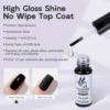 2pcs 7ml No Wipe Glossy and Matte Top Coat, Long Lasting Soak Off Nail Gel Varnish for Home Salon Manicure Beginner Use 3