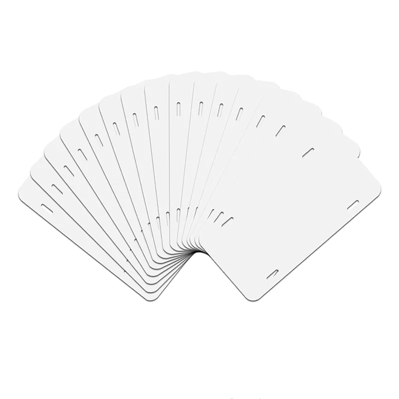 AC57-14Piece 승화 번호판 빈, 자동차 승화 번호판 태그 두께 0.65Mm 금속 흰색