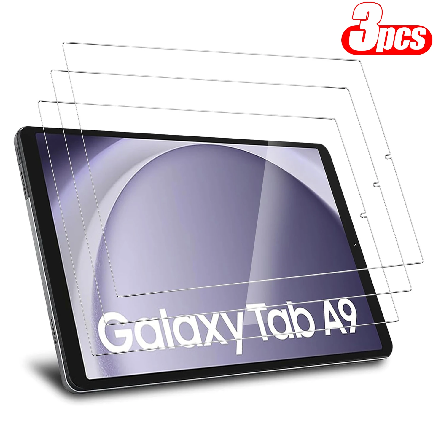 Protector de pantalla para tableta Samsung Galaxy Tab A9, 2023, 8,7 pulgadas, película protectora de vidrio templado para SM-X110 y SM-X115, 3 uds.