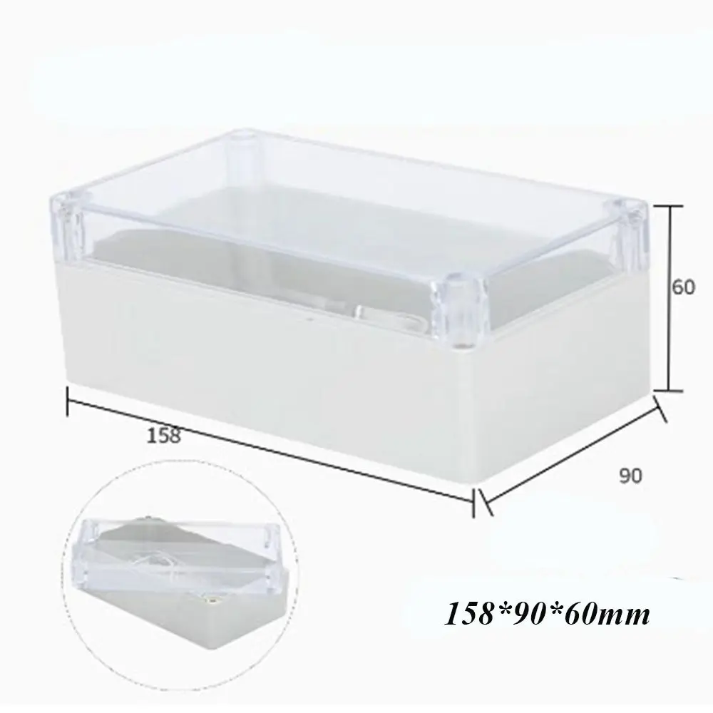 New Waterproof Outdoor Junction Box Transparent Plastic Electronic Instrument Housing Case 10 Styles Electrical Project Boxes