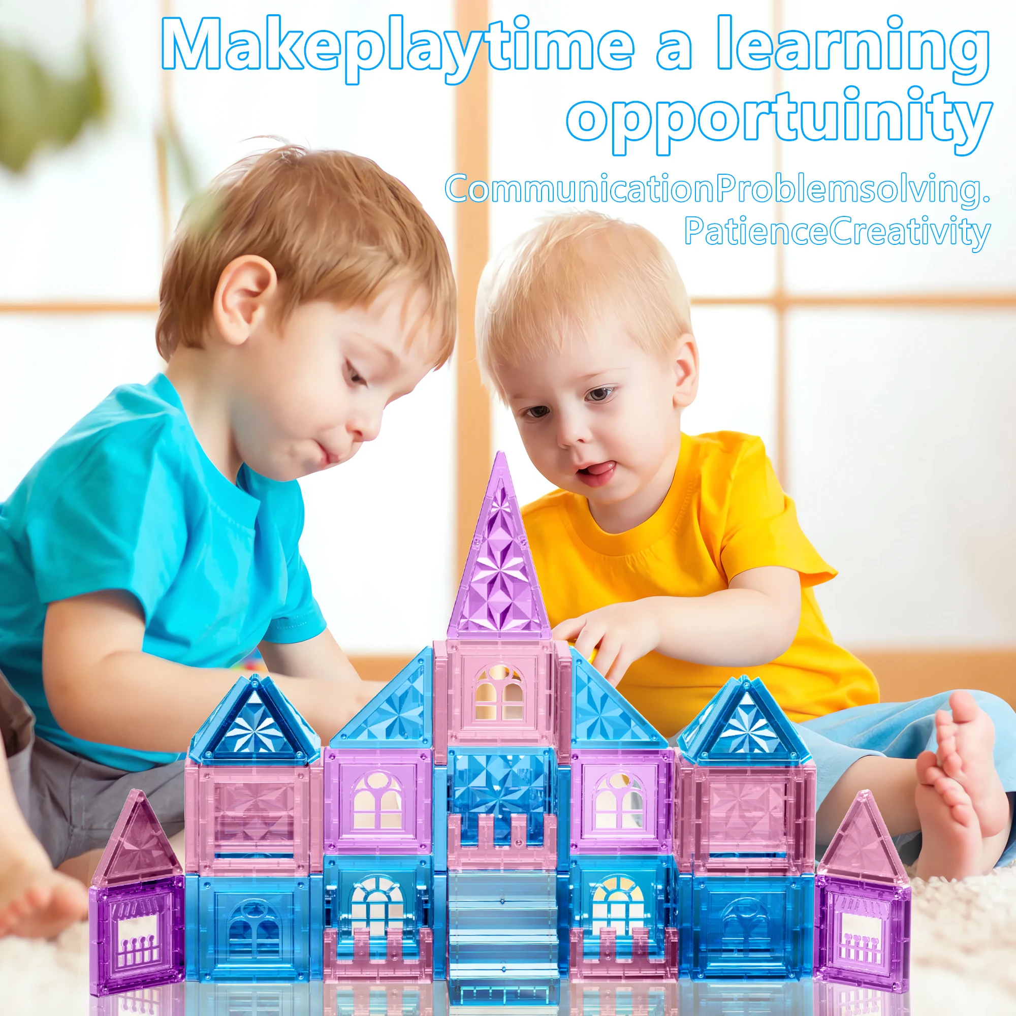 Ice and snow world magnetic film, creative structure cognitive toy, suitable for birthday gifts for boys and girls over 3 years