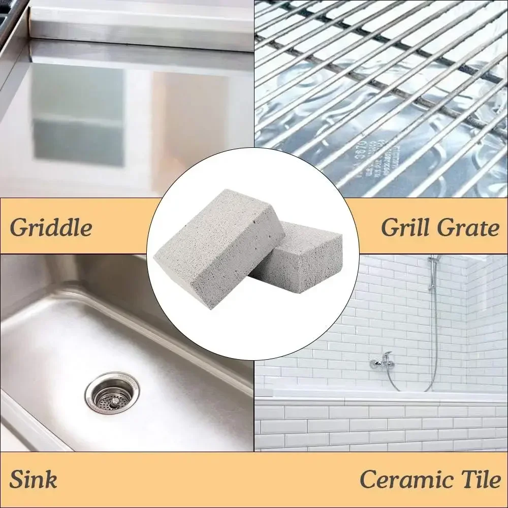 1-20PCS BBQ Grill Cleaning Bricks BBQ Heat Resistant Cleaning Pumice Brush Powerful Stain Remover Tools Tools