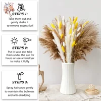 90Pcs Natural Dried Flowers Pampas Bouquet