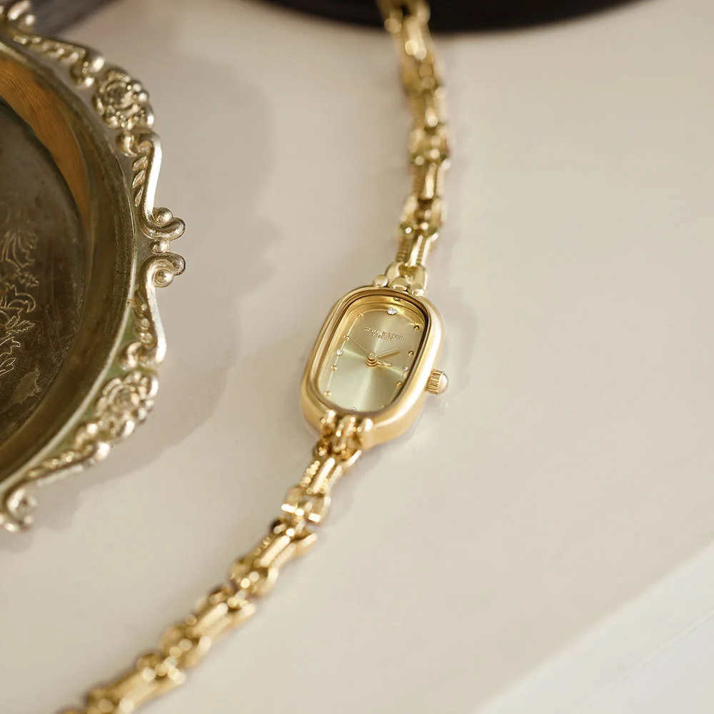 Mulheres de Luxo Pulseira Relógios Moda Retro 2023 Novo Design Feminino Vestido Relógio de Pulso Senhoras Quartzo Relógio de Ouro Dropshipping - Image 4