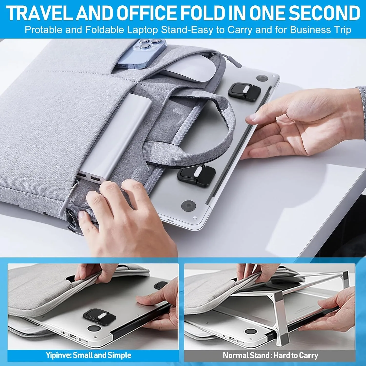 Portable Mini Laptop Stand with Adjustable Legs