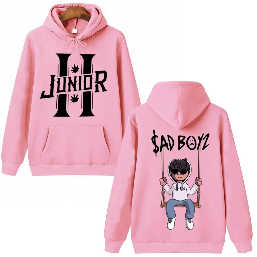 Junior H Sad Boyz 남녀공용 후디, 하라주쿠 힙합 풀오버 상의, 맨투맨 음악 팬 선물