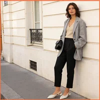 Sandales Slingback Élégantes à Bout Pointu pour Femme Été - Escarpins à Petit Talon Bloc avec Mesh Plissé - Chaussures de Soirée avec Bride à Boucle Réglable - Chaussures de Bureau Chic et Confortables Été 2026 3