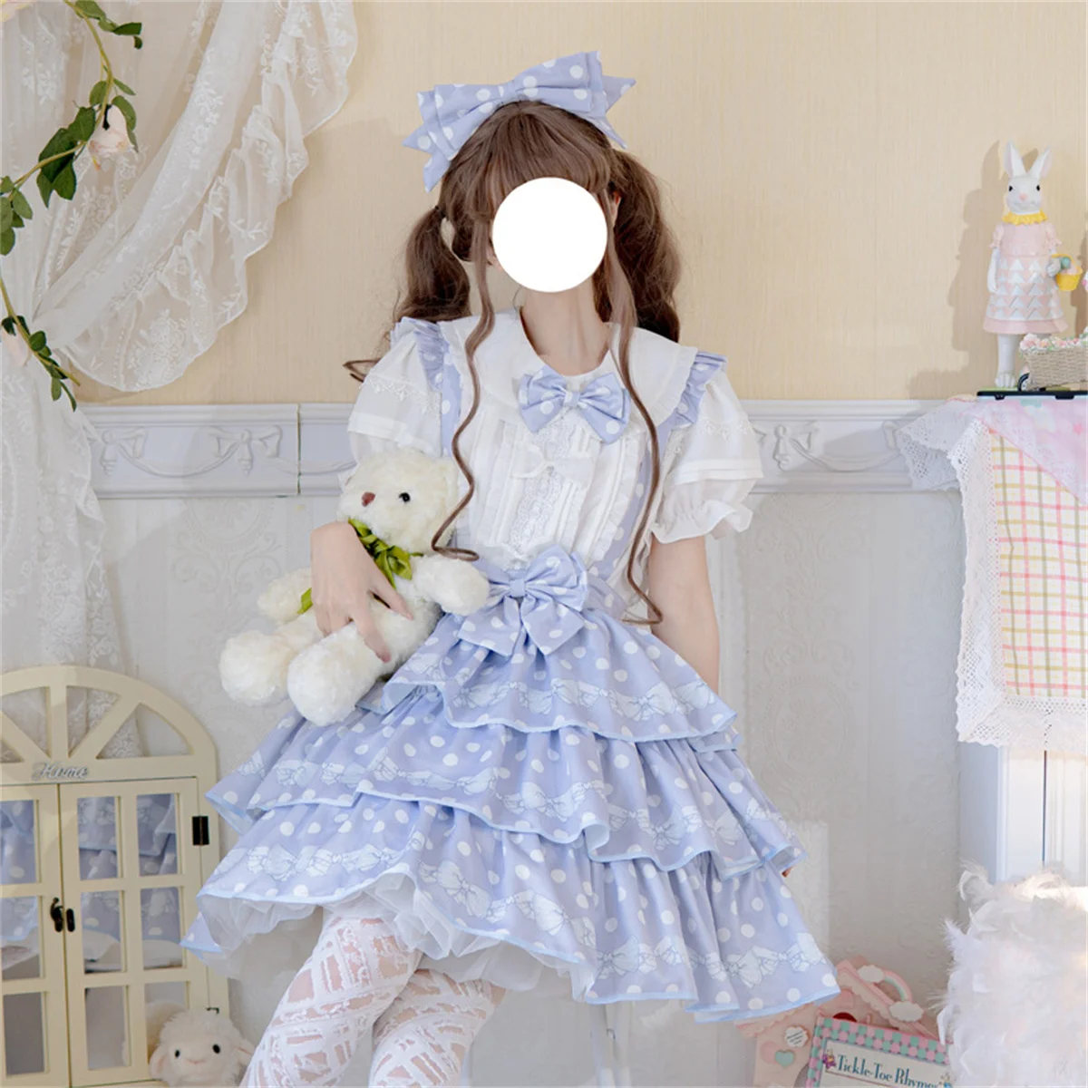 Girl's Lolita Skirt Suit Japanese Sweet Bowknot Short Sleeve Skirt Set Two  Piece Sailor Suit Anime Cosplay Costume · HIMI'Store · Online Store Powered  by Storenvy