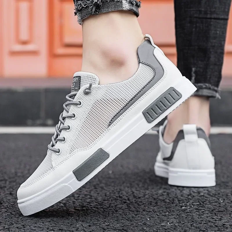 

Summer men's shoes breathable mesh shoes canvas shoes for boys school boys trendy and versatile thick-soled sneakers