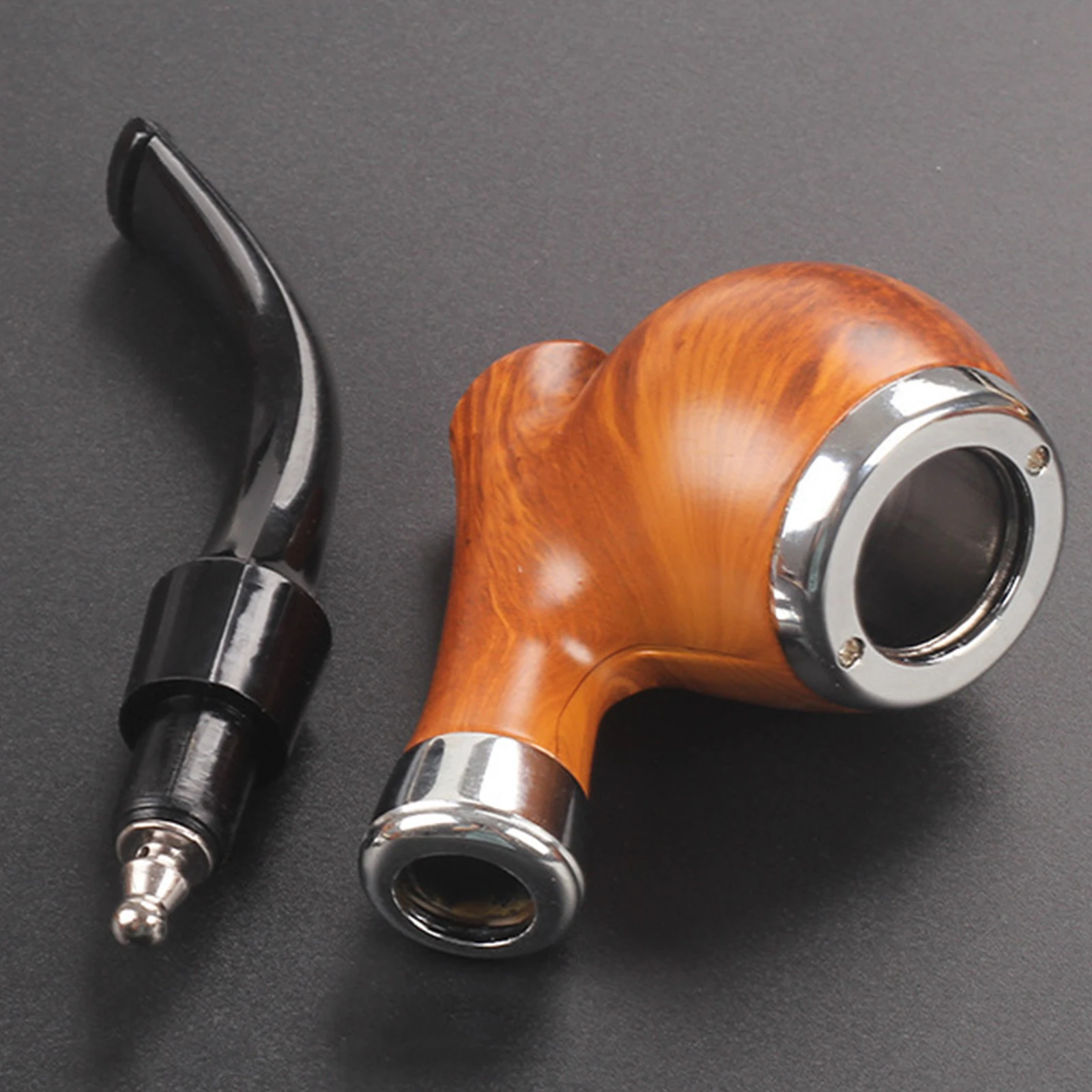 Resin Wooden Tobacco Pipe 1pc Smoke Pipe Elbow Roll Filter Cigarette Holder Herb Grinder Smoking Tool tobacco pipe herb smoking pipe smoking pipe handicraft pipe