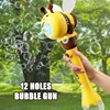 12 Hole Bee Electric Bubble Gun Children Toy Bubbles Machine Kids Gift Outdoor Games Automatic Maker Cartoon Soap Blowers 1