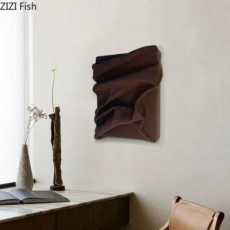 Wrinkle Cord Fabric 3D Relief Wall Hanging Ornaments Living Room Background Display Creative Crafts Wall Decoration Paintings 4