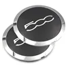 Silvery 133mm Hubcap for Fiat 500 Wheels Centre Hub Caps Set 68078419AC 68078421AC Dust Cover Wheel Hub Cap Replacement 51884863 3