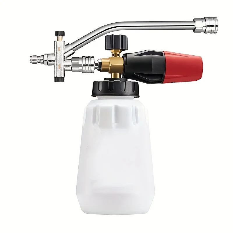 1개 2-in-1 압력 세척기 듀얼 노즐 커넥터, 1/4인치 퀵 커넥트 폼 캐논 어댑..