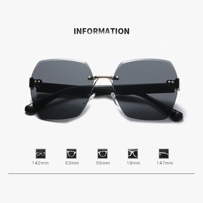 Trendy Frameless Cut Edge Sunglasses - Internet Famous Versatile Sunshades