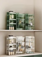 Makeup Shelf Bathroom Organizer and Storage Clear Makeup Organizer Cabinet Organizer Vertical Storage Box Jewelry Display Stand 1
