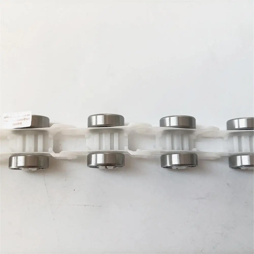 KM5232300G09 Escalator Handrail Reverse Guide Chain White 31 Bearing Wheels 608RS for Kone Escalator Parts
