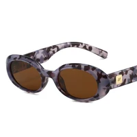 Lunettes de soleil ovales classiques pour femmes et hommes, monture optique, lunettes de fête, lunettes de marque de créateur de luxe, lunettes Hip Hop Cool, UV400, nouveau 4