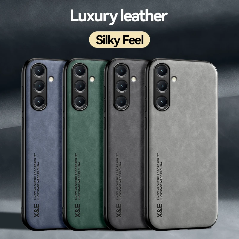 Magnetic Suede Leather Shockproof Matte Silicone Case Cover