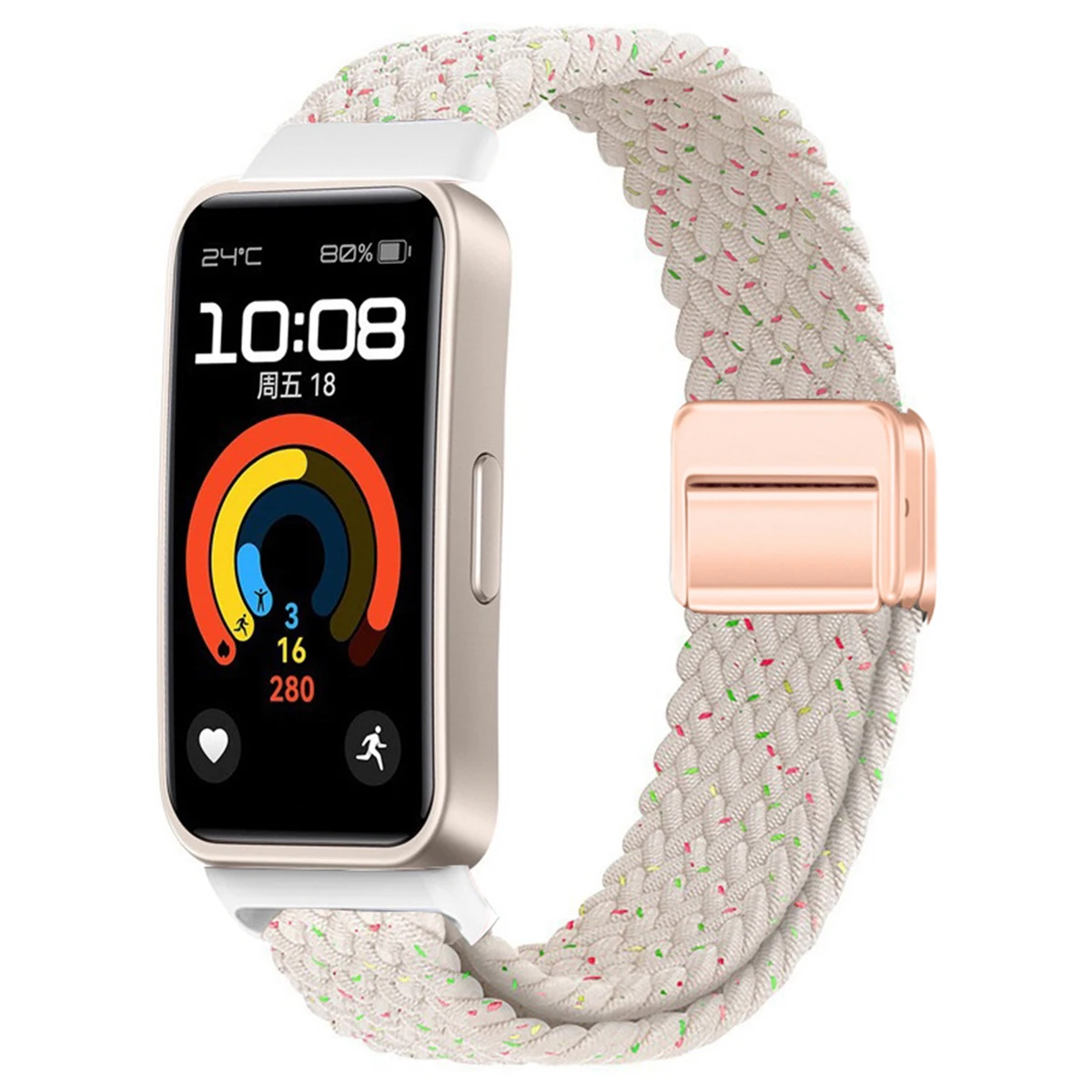 Braided Nylon Strap with Magnetic Buckle - Adjustable and Comfortable Watchband Accessories